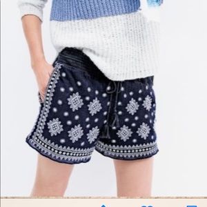 JCrew Navy Mosaic Shorts